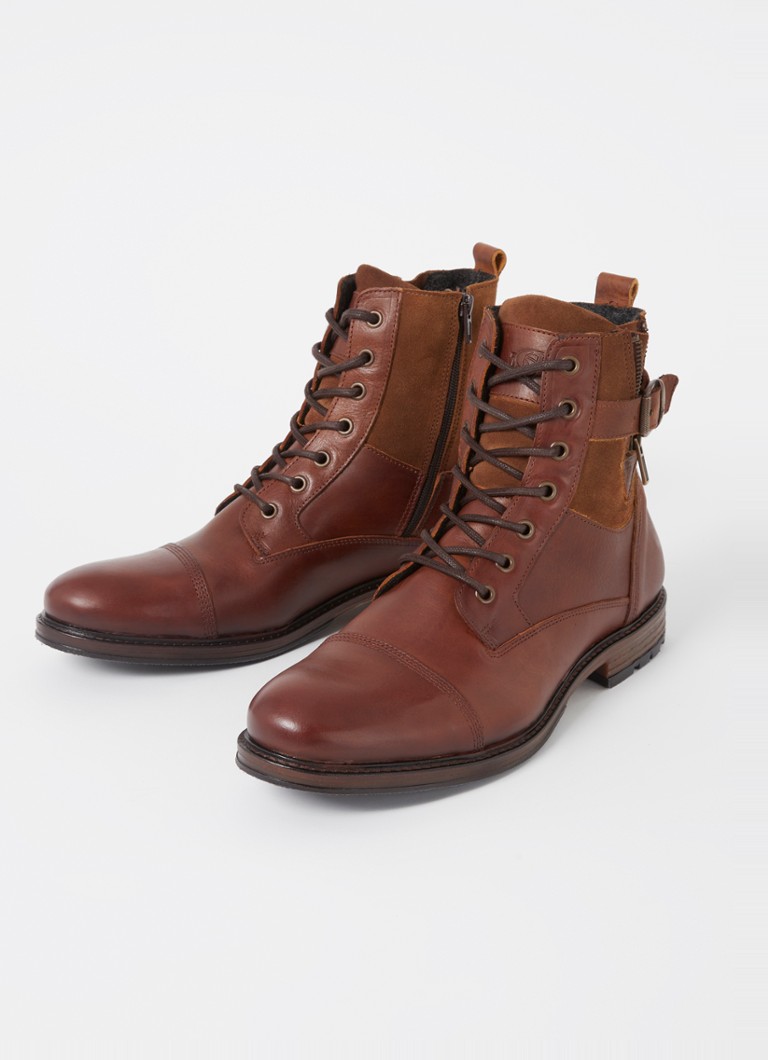 Dune London Call Schnürstiefel aus Leder mit Wildlederdetails