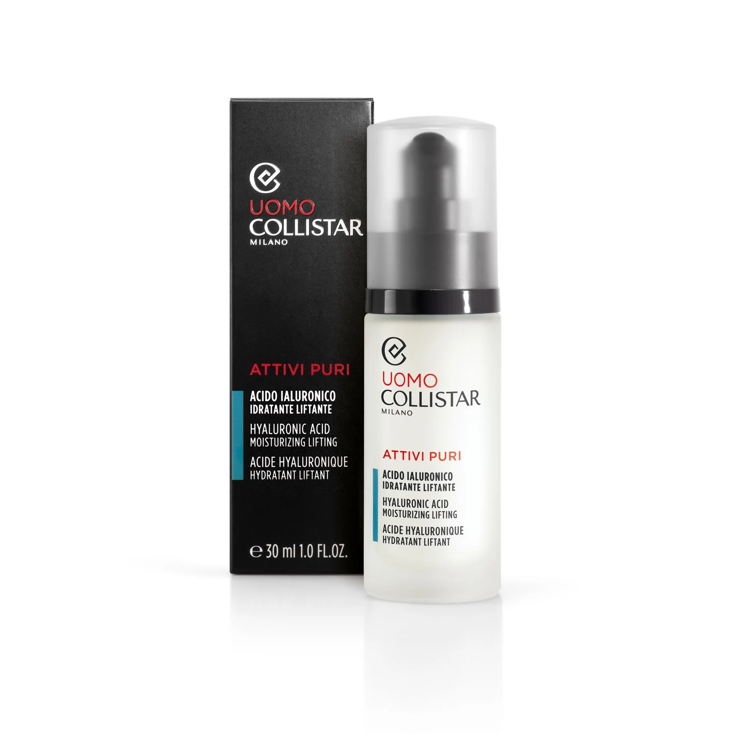 Man Pure Actives vlažilni lifting serum proti gubam za obraz s hialuronsko kislino