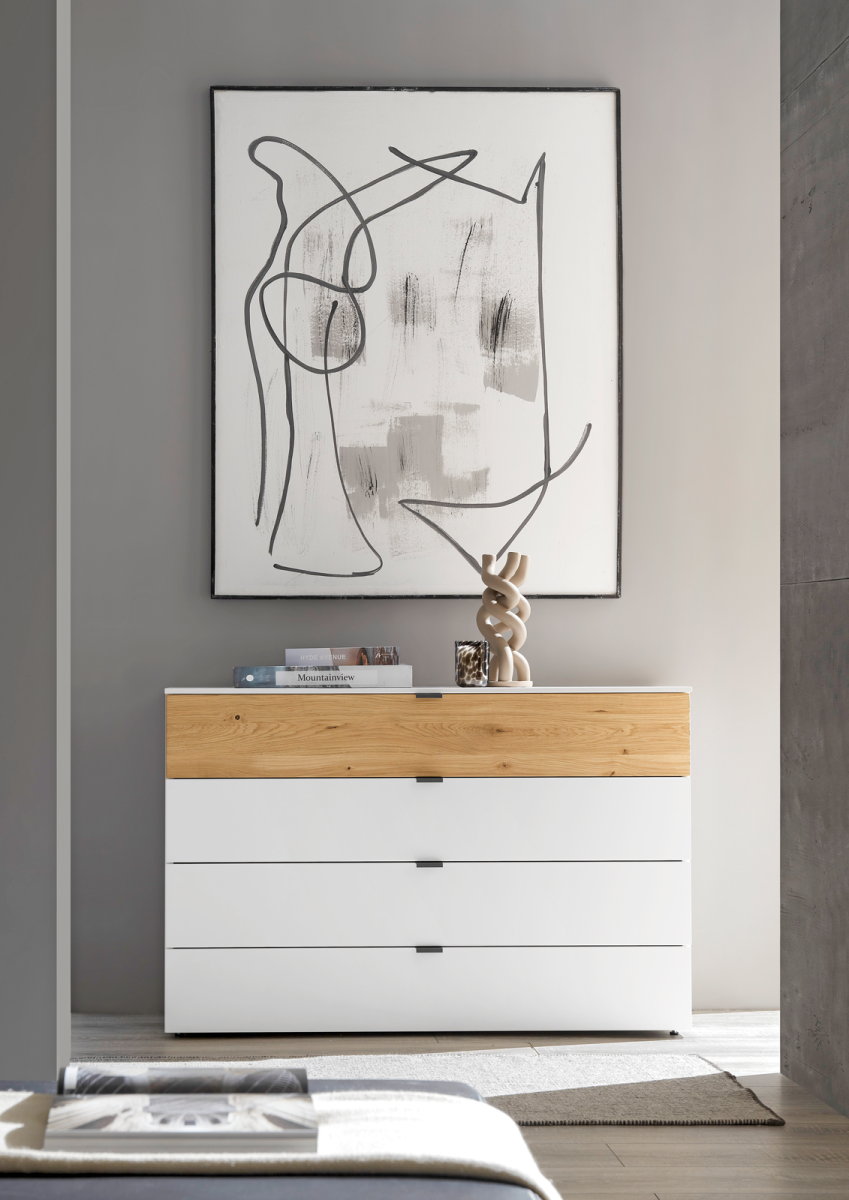 Loddenkemper Kommode Latura Bianco weiß matt