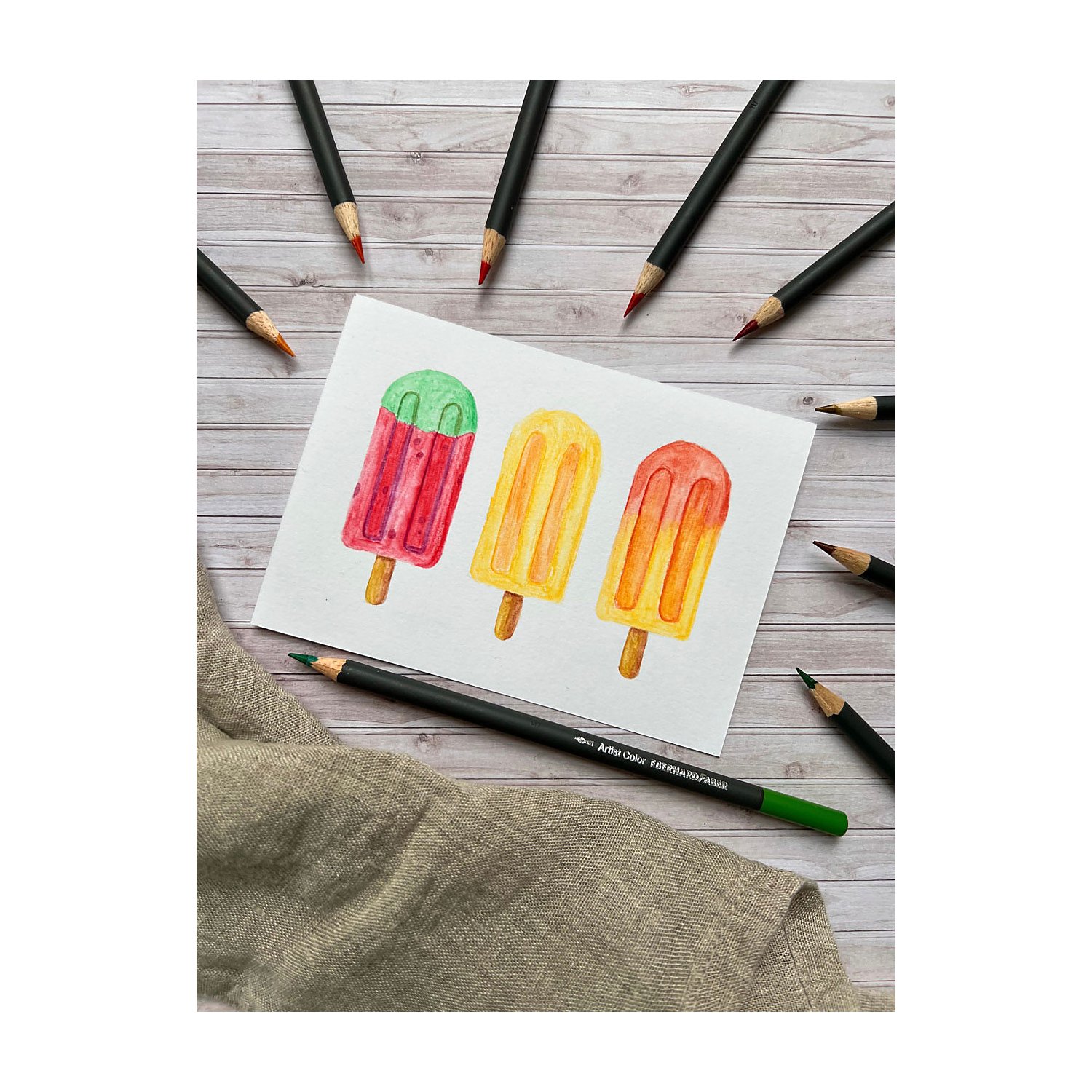 Aquarellstifte-Set, 12 Stifte