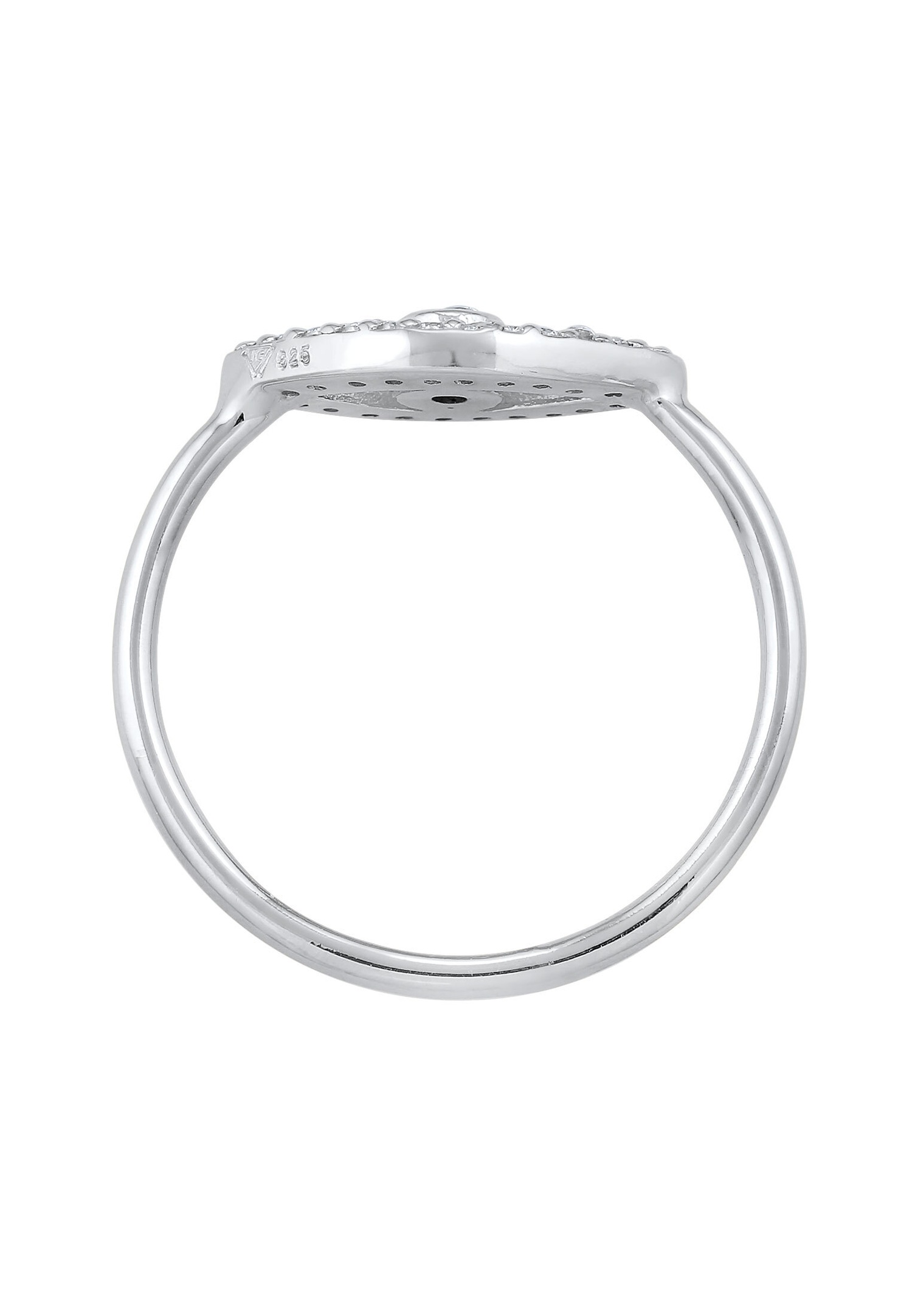 Pendentif Elli pour femme, orné du symbole étincelant du « regard bienveillant » et de cristaux de zircone cubique, en argent sterling 925.