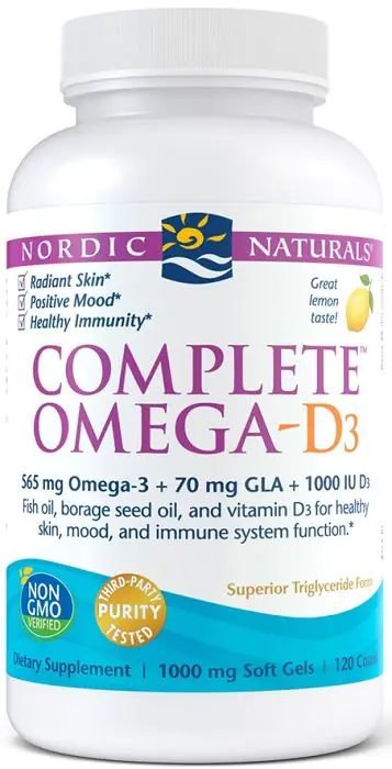 Nordic Naturals Complete Omega D3 565 mg, okus limuna, kapsule