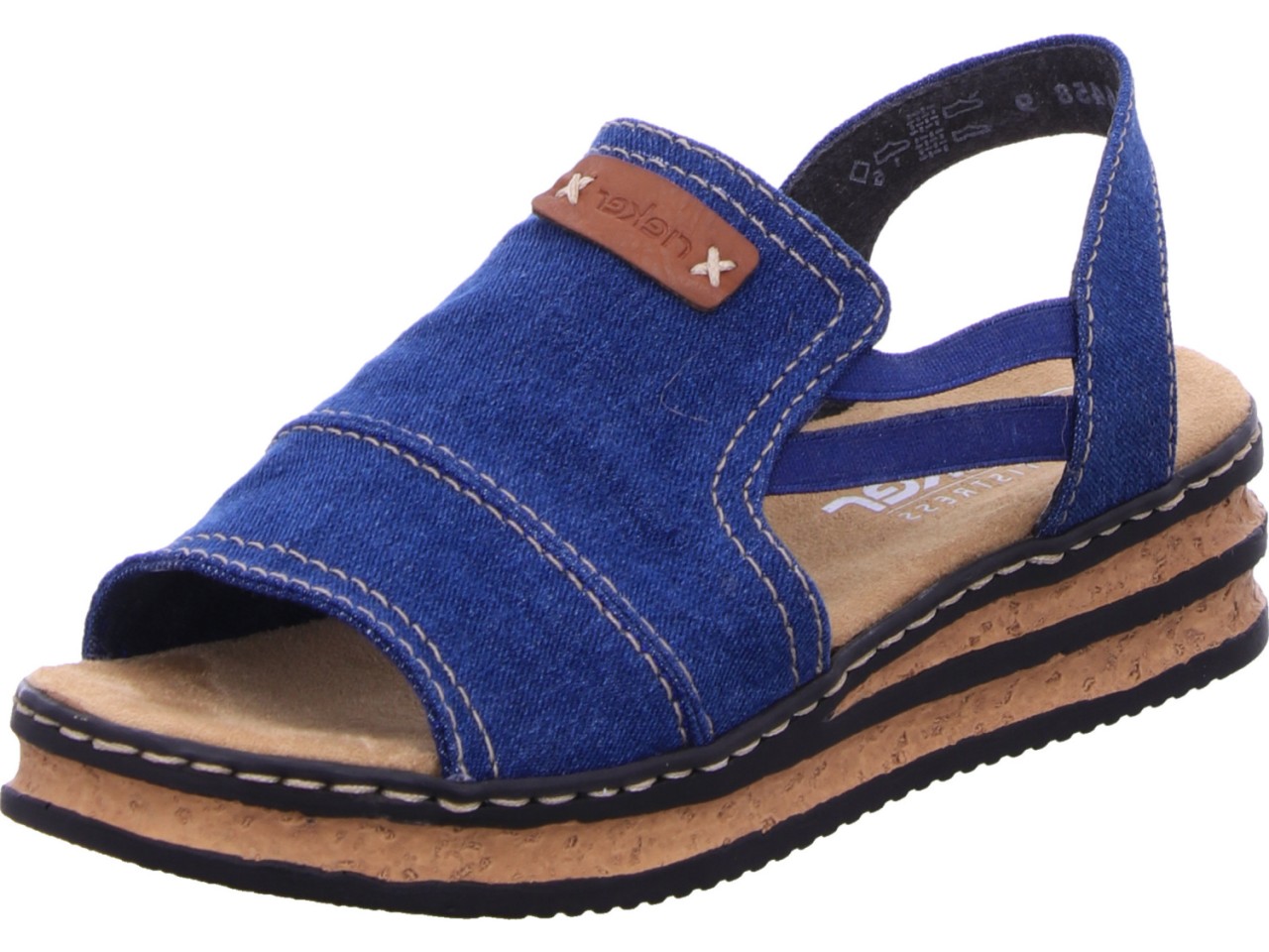 RIEKER Klassische Sandalen blau