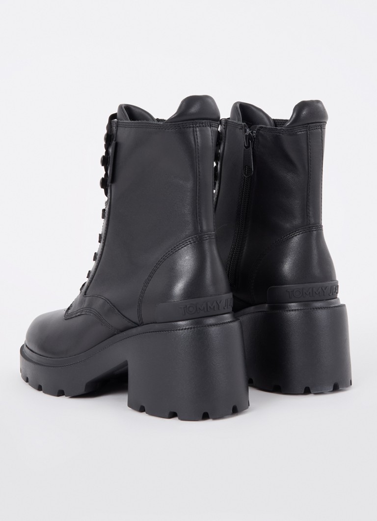 Ghete din piele cu șireturi Tommy Hilfiger