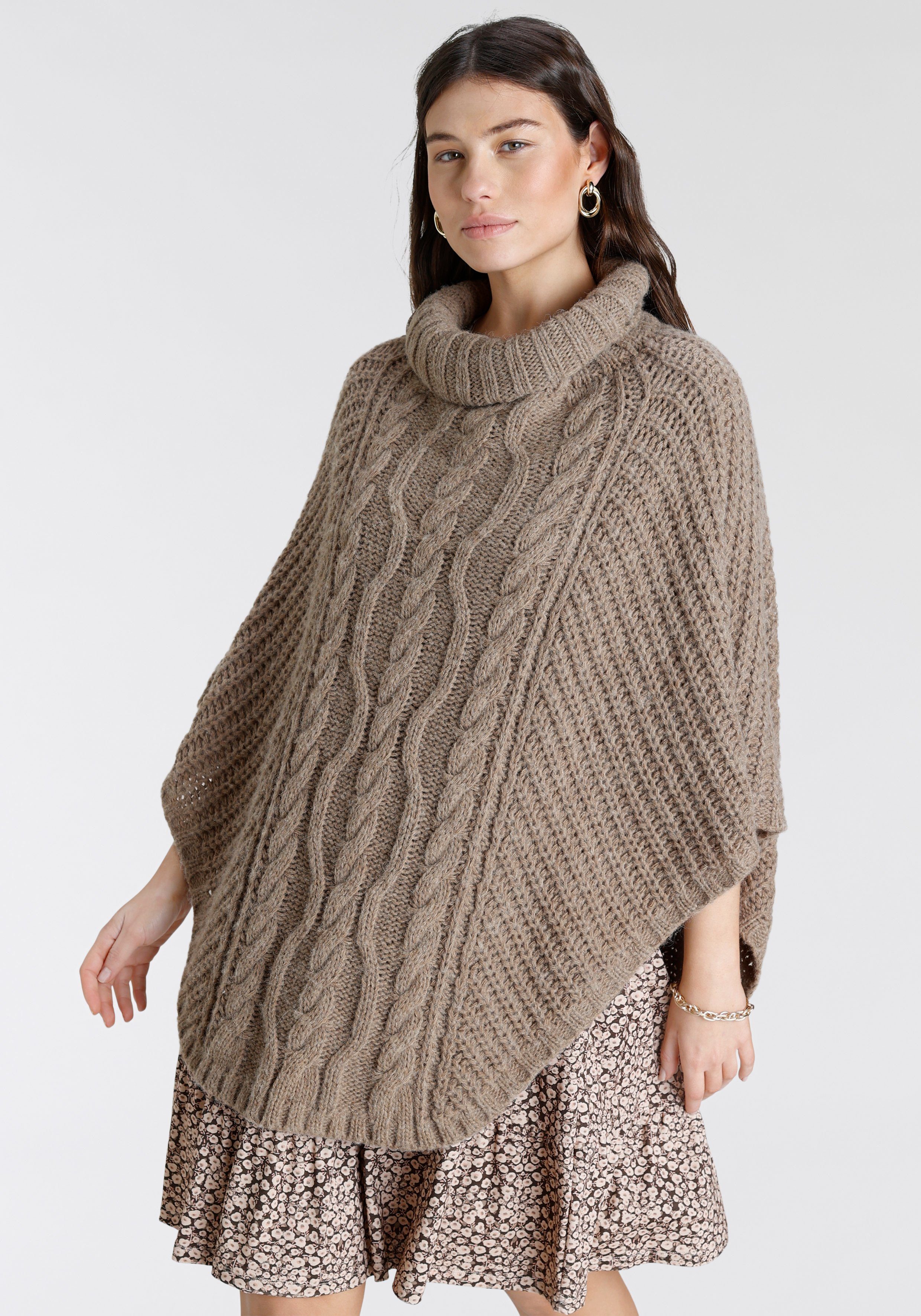 Laura Scott XXL-Schal, Strickponcho