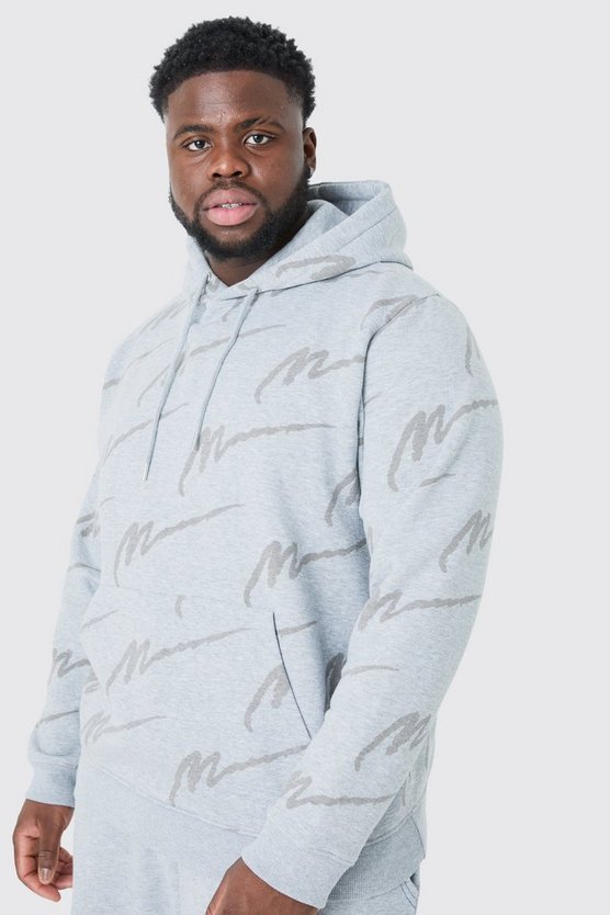 Plus Man Signature Hoodie mit Print