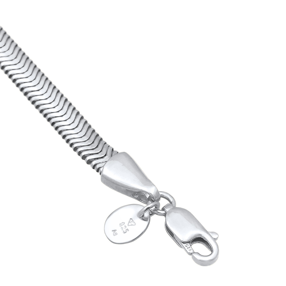 Elli PREMIUM Elli PREMIUM Bracelet Chaîne de serpent plate et élégante pour dames en argent st Bracelet