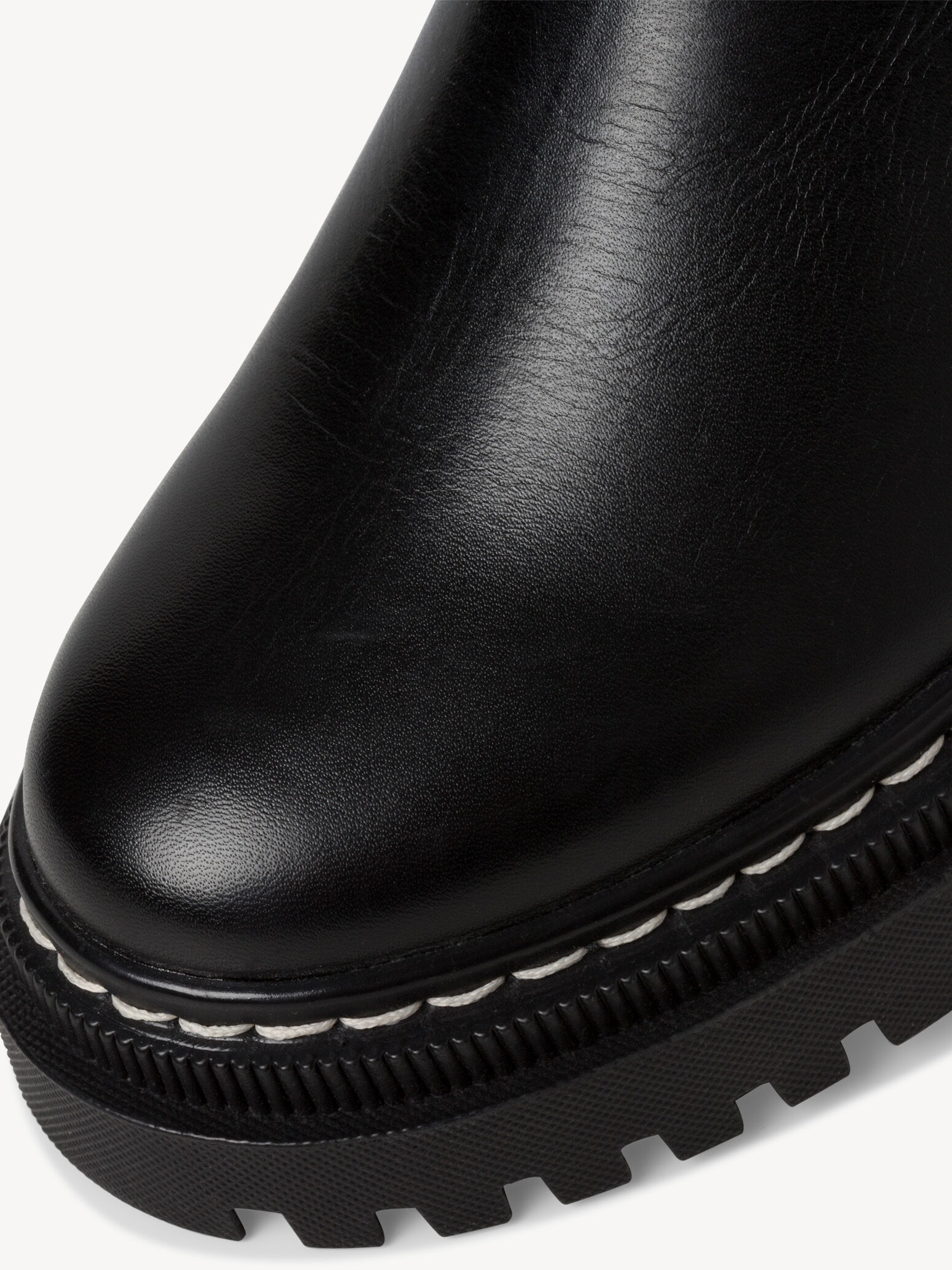 Bottine Chelsea en cuir - noir