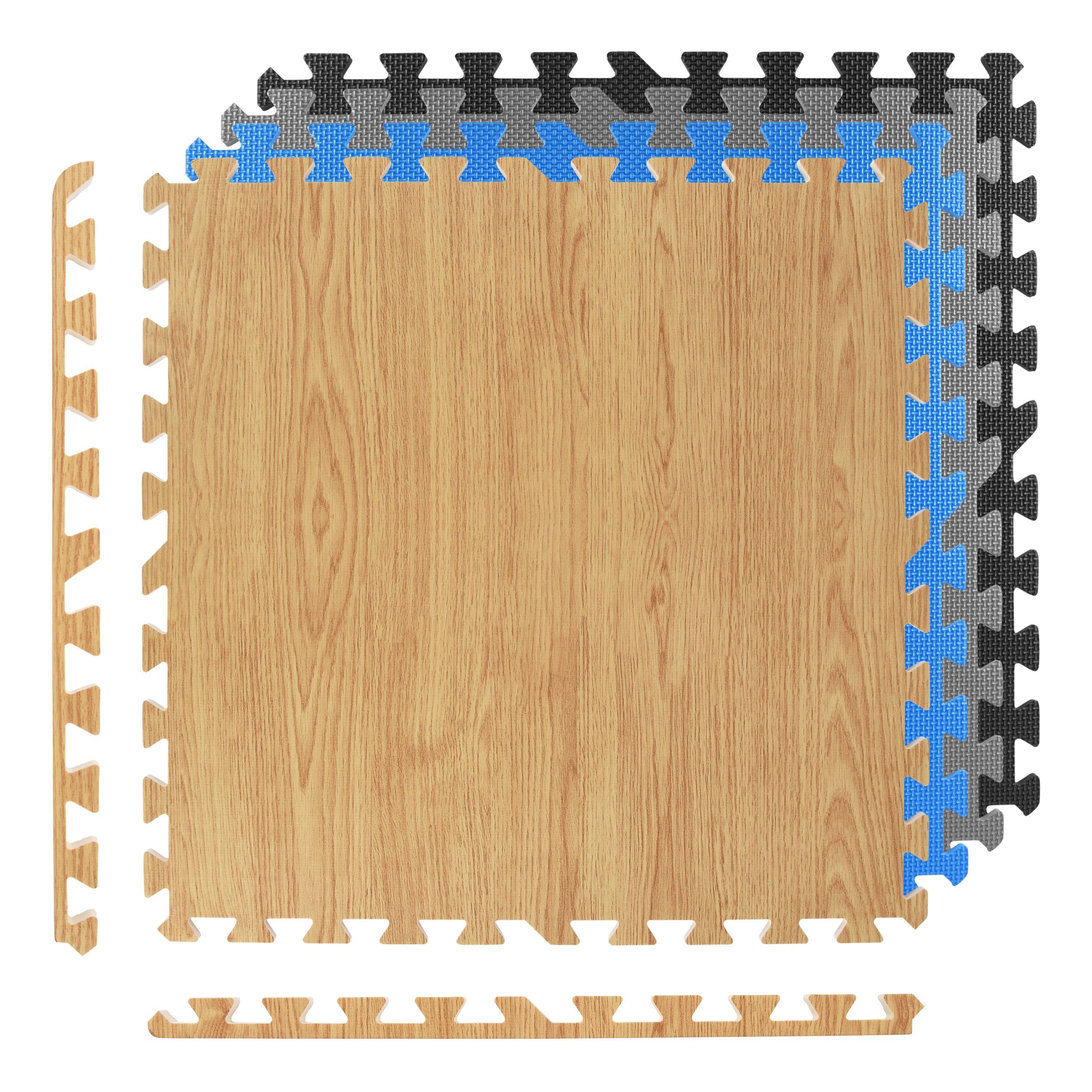 MSports® Bodenmatte Bodenschutzmatten Set - 8 Schutzmatten in verschiedenen Farben (8 Schutzmatten)