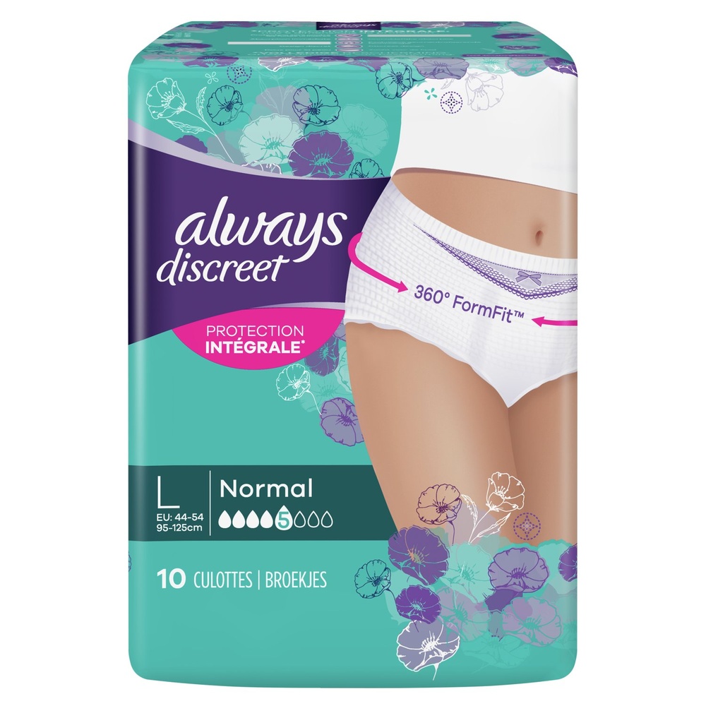always Always Discreet Normal Culotte Incontinence L Culottes Pour Fuites Urinaires