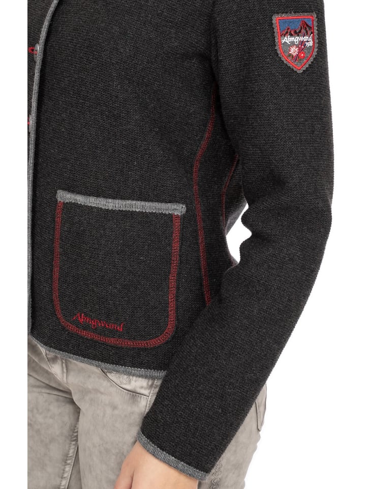 Almgwand Strickjacke STANSKOGEL in anthrazit günstig kaufen