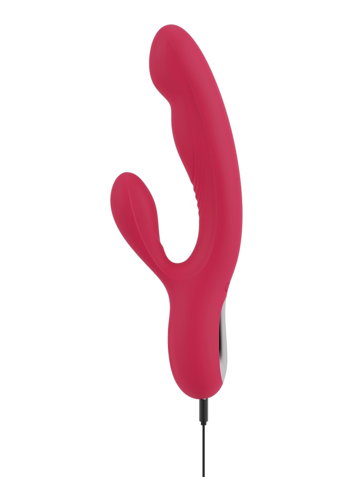 Sweet Smile Rabbitvibrator Thumping Rabbit Vibrator in rot günstig kaufen 21,2 cm