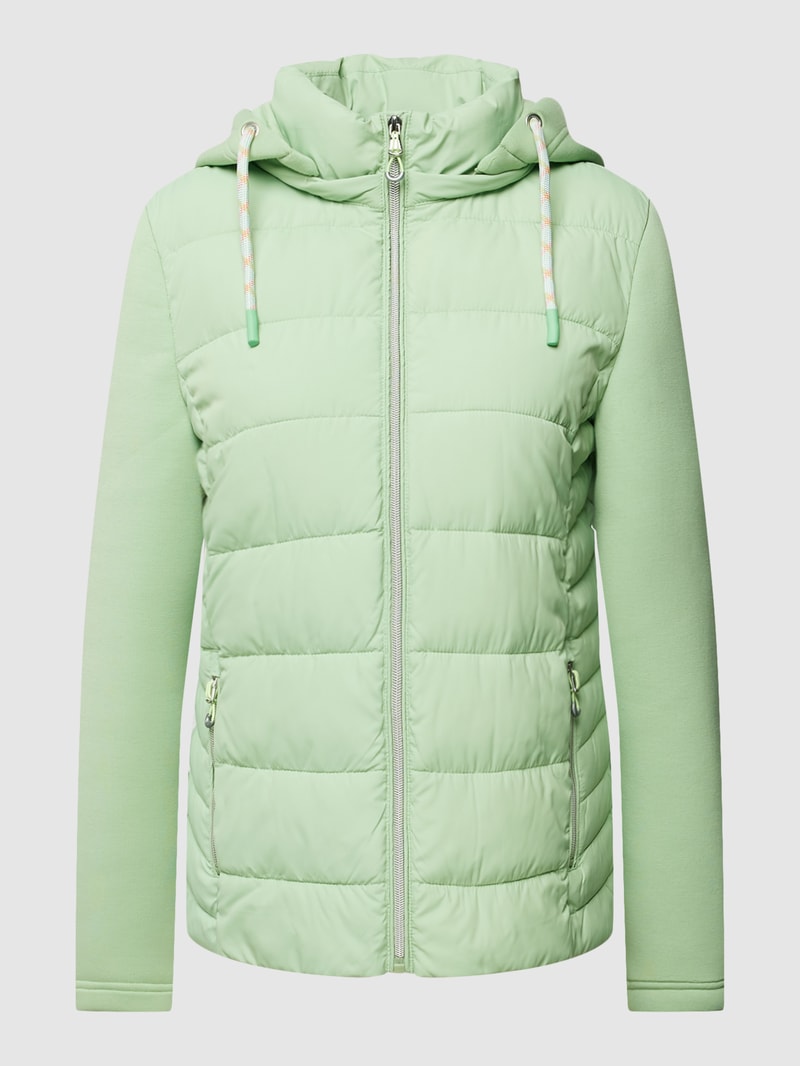 Jacke mit seitlichen Eingrifftaschen in hellgrün