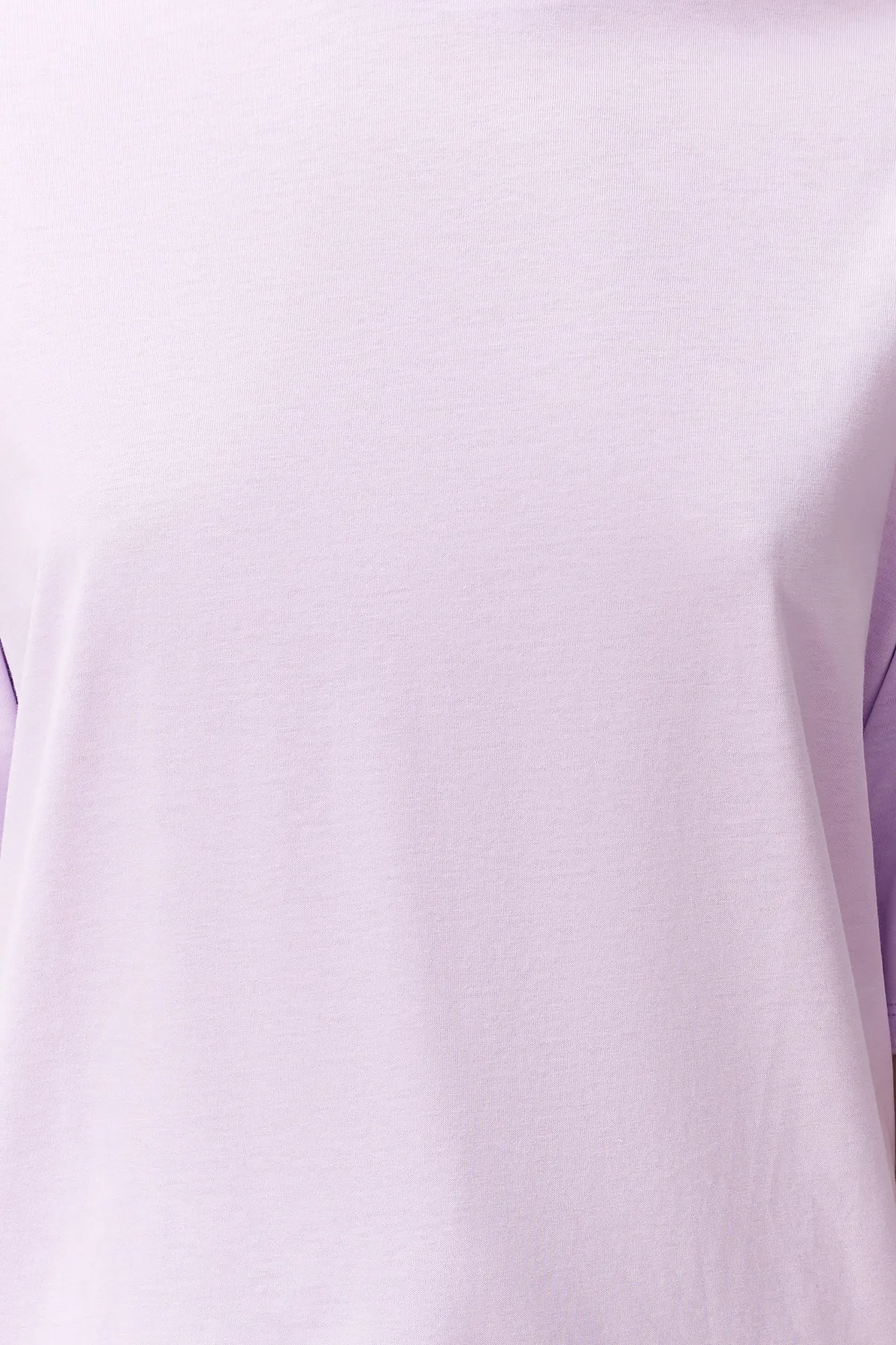 Trendyol Collection  Lila, 100 % Baumwolle, Oversize/Weitform, Rundhals-Strick-T-Shirt TWOSS20TS0134