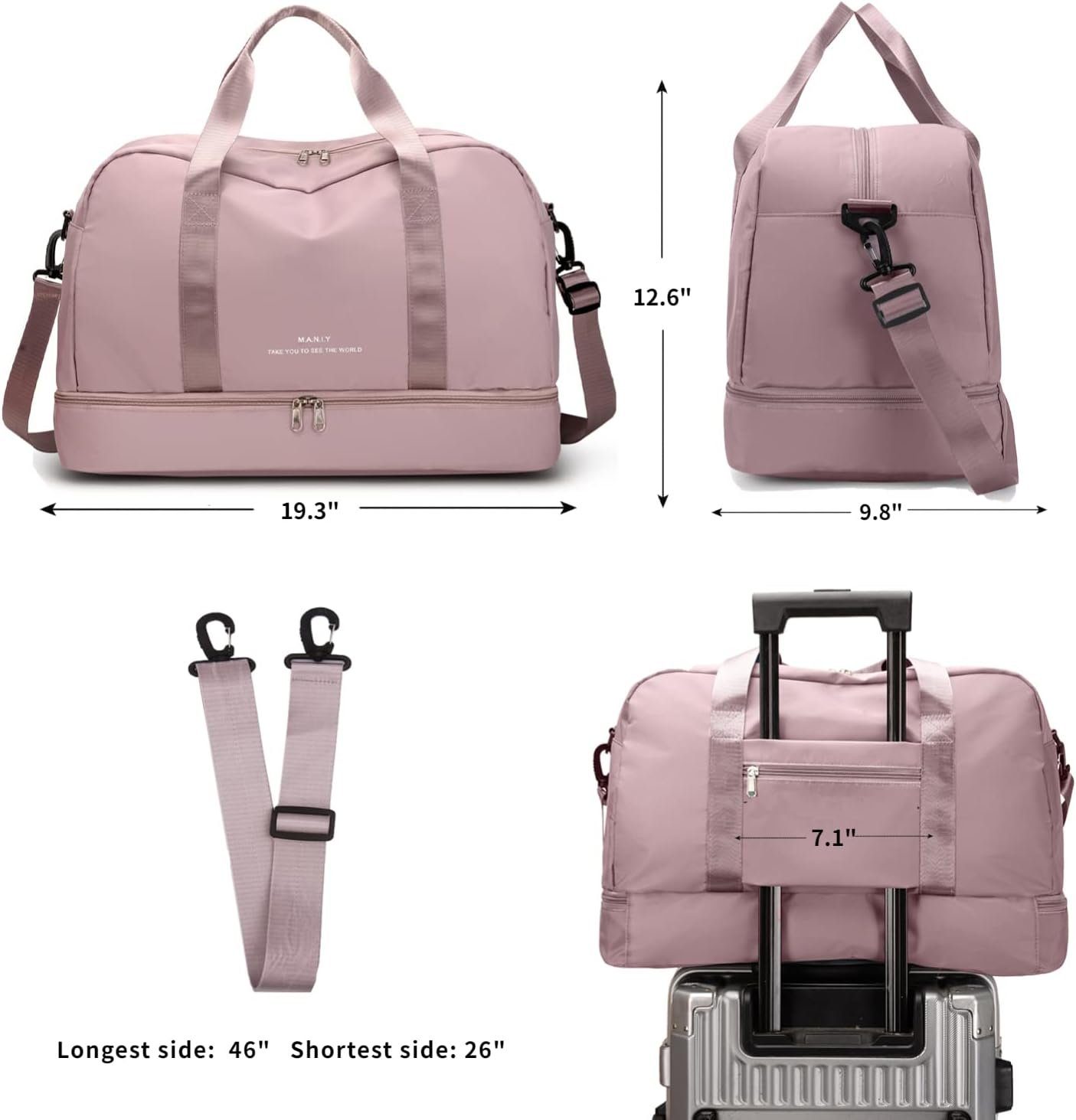 Coonoor Reisetasche Sporttasche Wasserfest Handtasche für Sport & Reisen