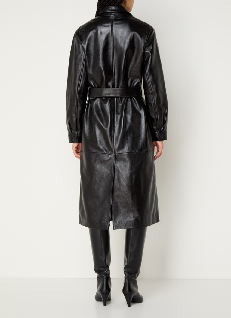 Claudie Pierlot  Chrisly mantel van lamsleer met klepzakken