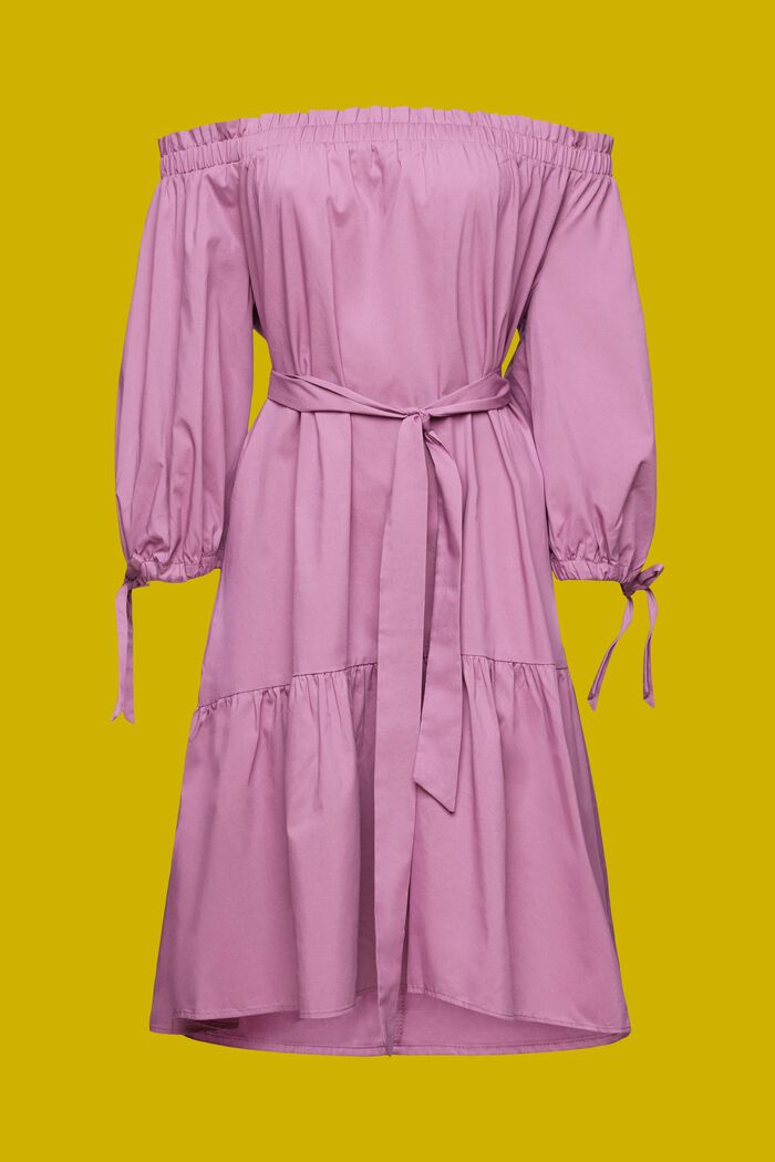 Off-Shoulder-Minikleid aus Popeline