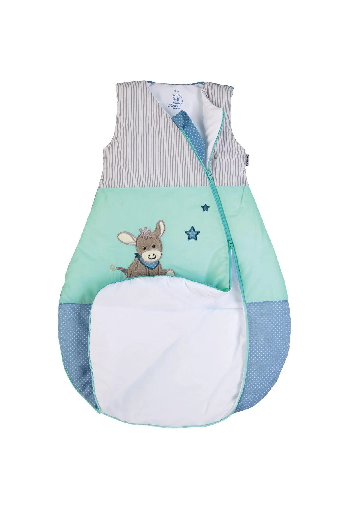 Funktionsschlafsack Esel Emmi in Blau/Türkis