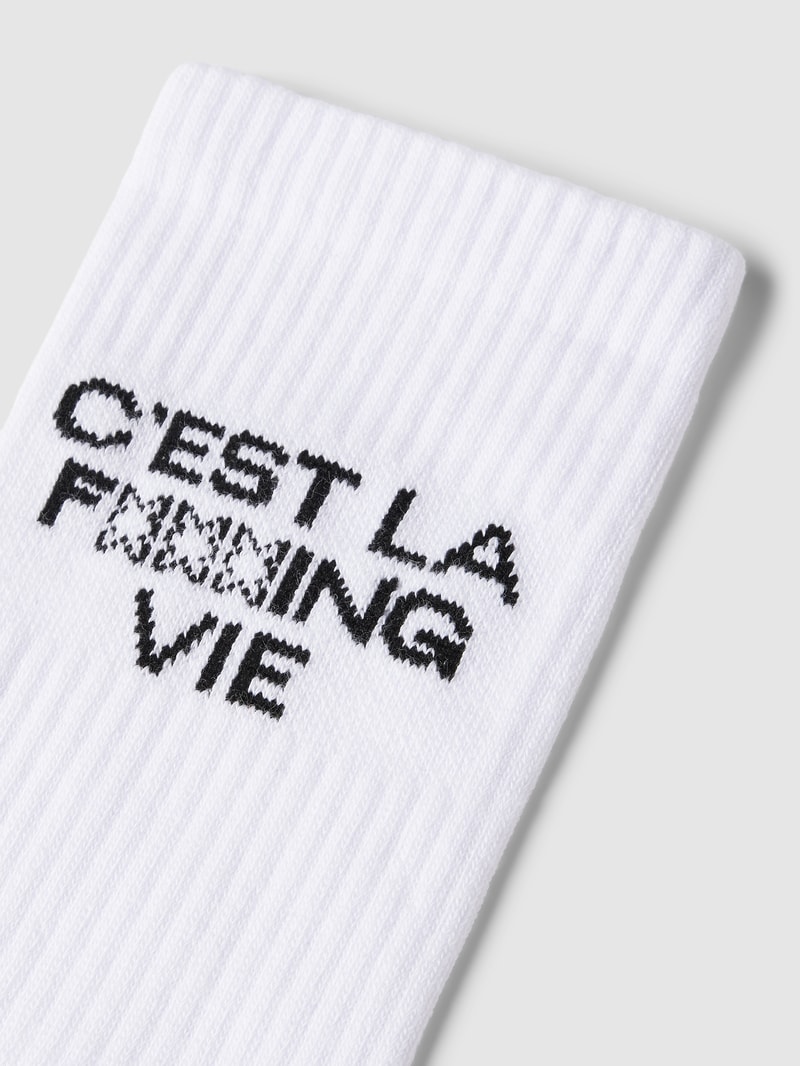 Socken mit Label-Print in weiß