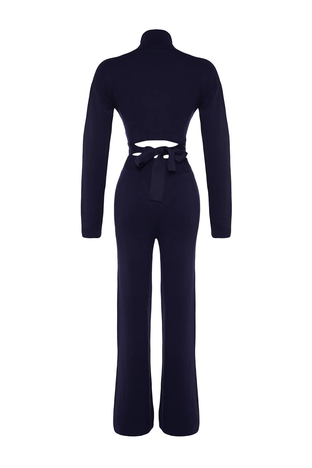 Trendyol Collection  Marineblaues Strickoberteil- und -unterteil-Set mit Krawatte und Hose TWOAW21AU0093