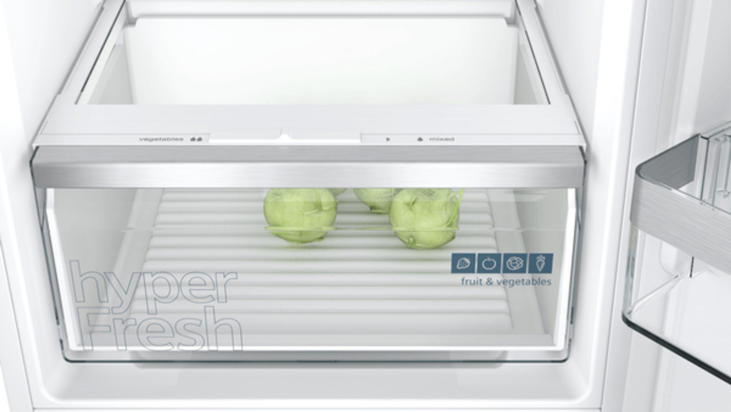 SIEMENS Einbaukühlgefrierkombination KI87VVSE0, 177.2 cm hoch, 54.1 cm breit, hyperFresh Schublade, lowFrost, bigBox, bottleRack