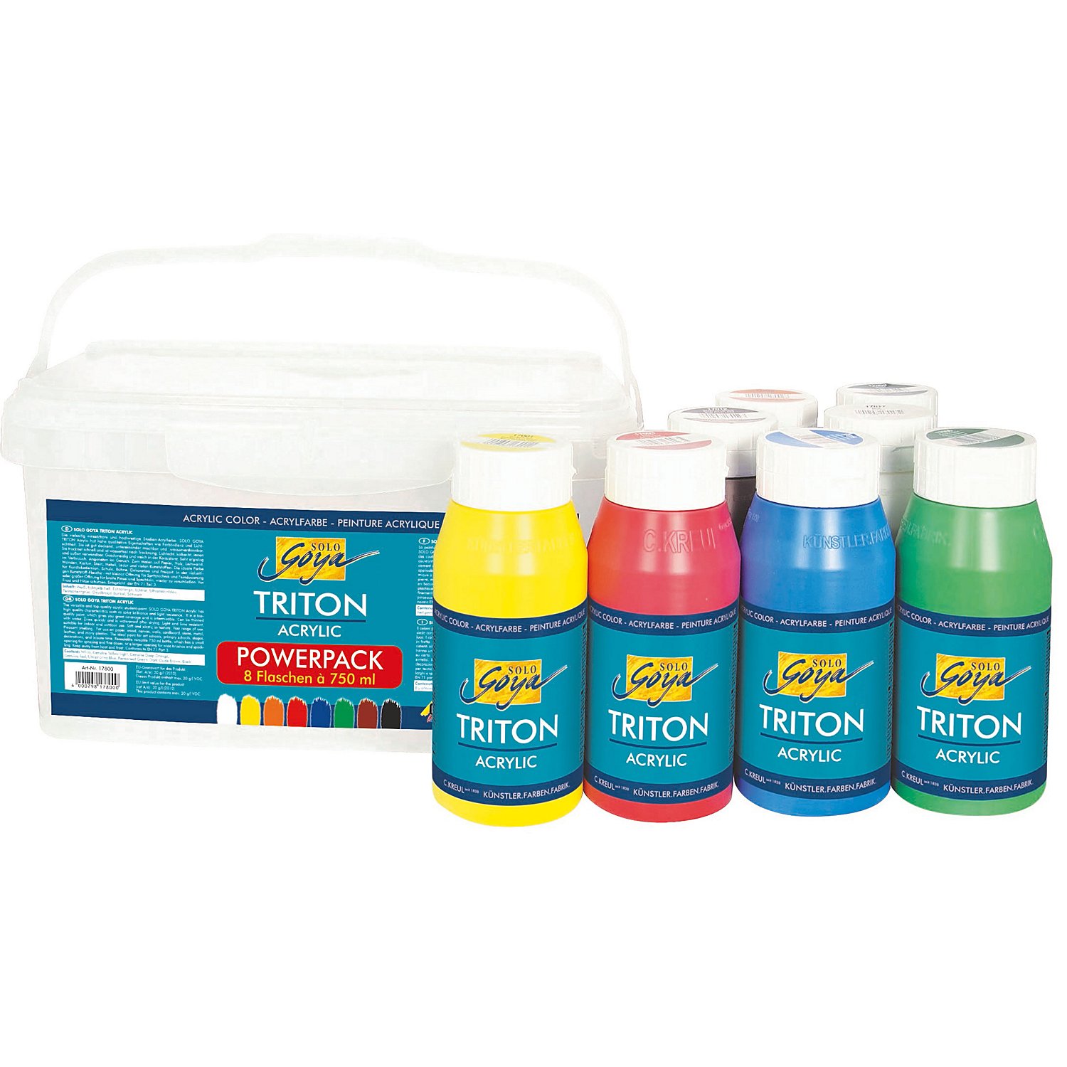 Kreul Triton Acrylfarben, 8x 750 ml
