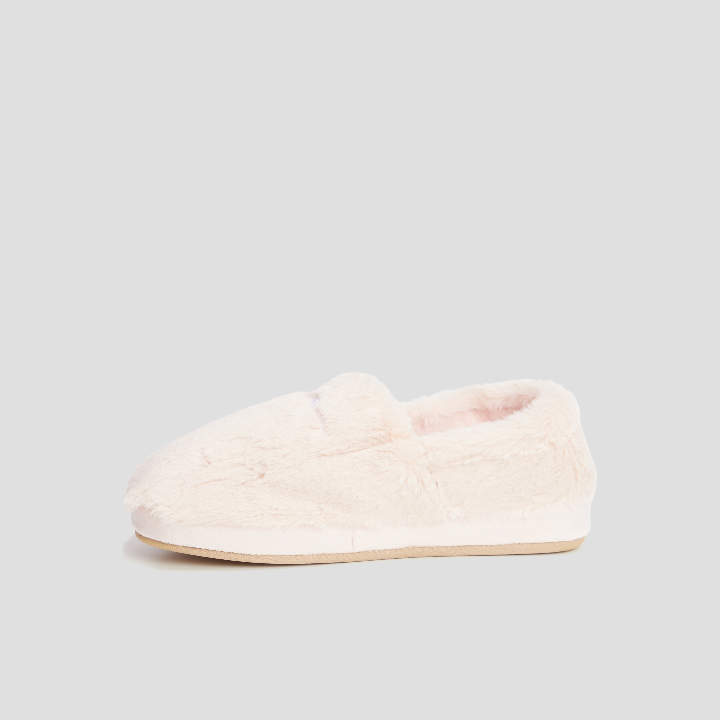 Chaussons sans gêne fourrure rose femme | La Halle