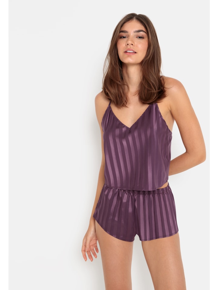 LSCN BY LASCANA Shorty in pflaume gestreift günstig kaufen