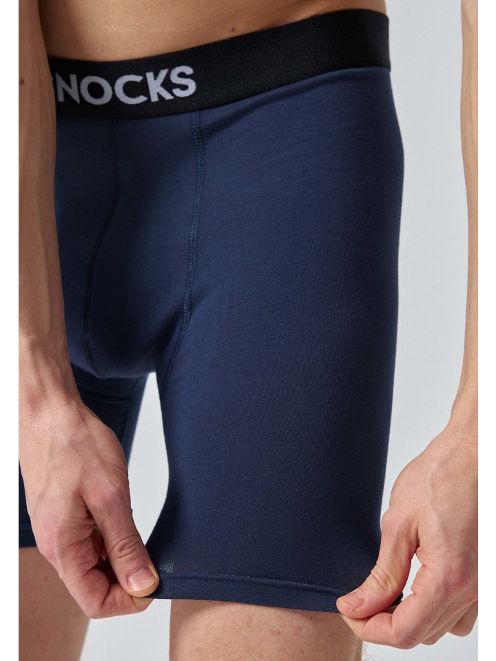 SNOCKS Lange Boxershorts 6 Stück in Mix (Rot/Olive/Blau) günstig kaufen