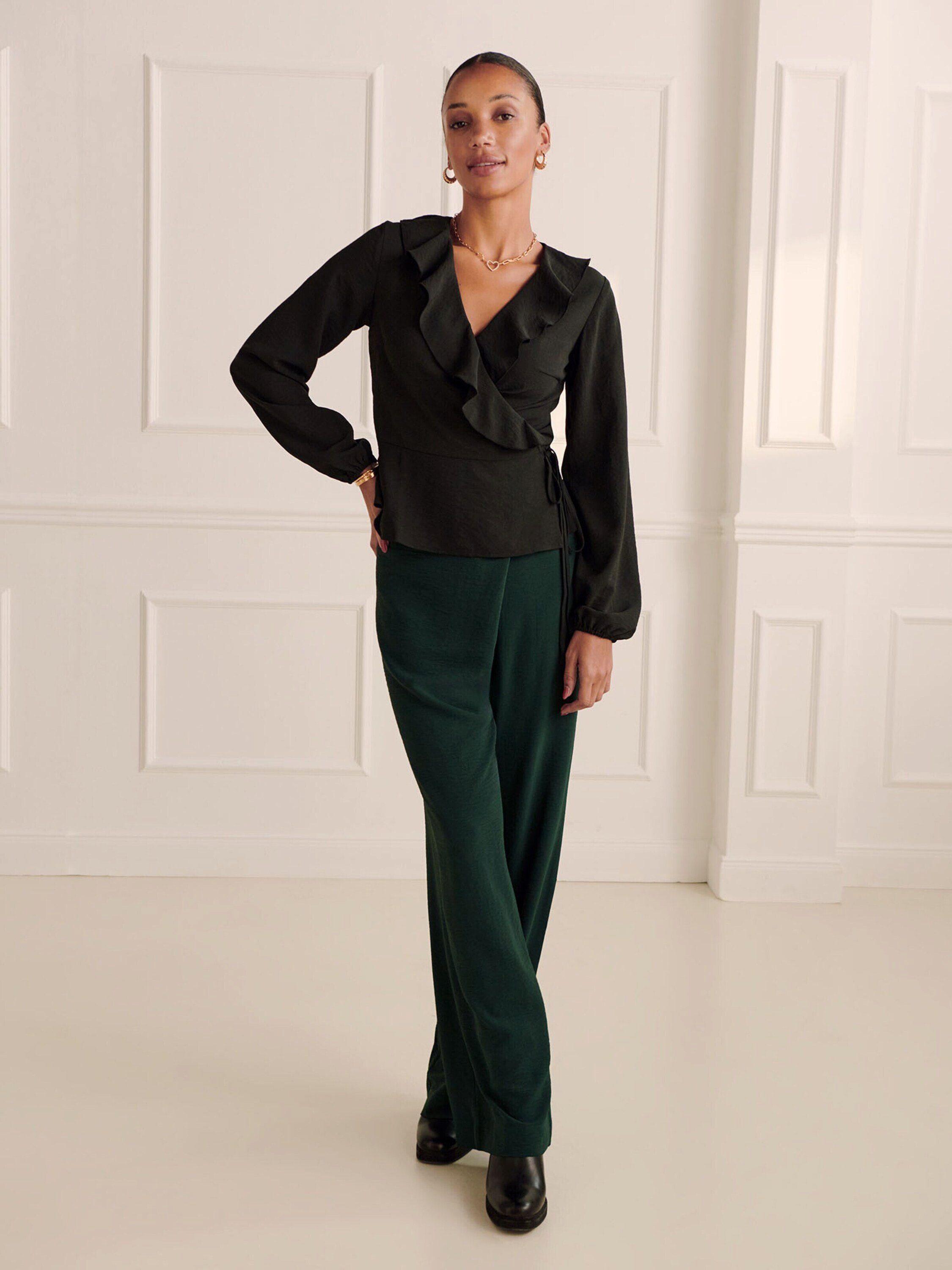 Guido Maria Kretschmer Women Funktionsbluse (1-tlg) Rüschen, Wickel-Design