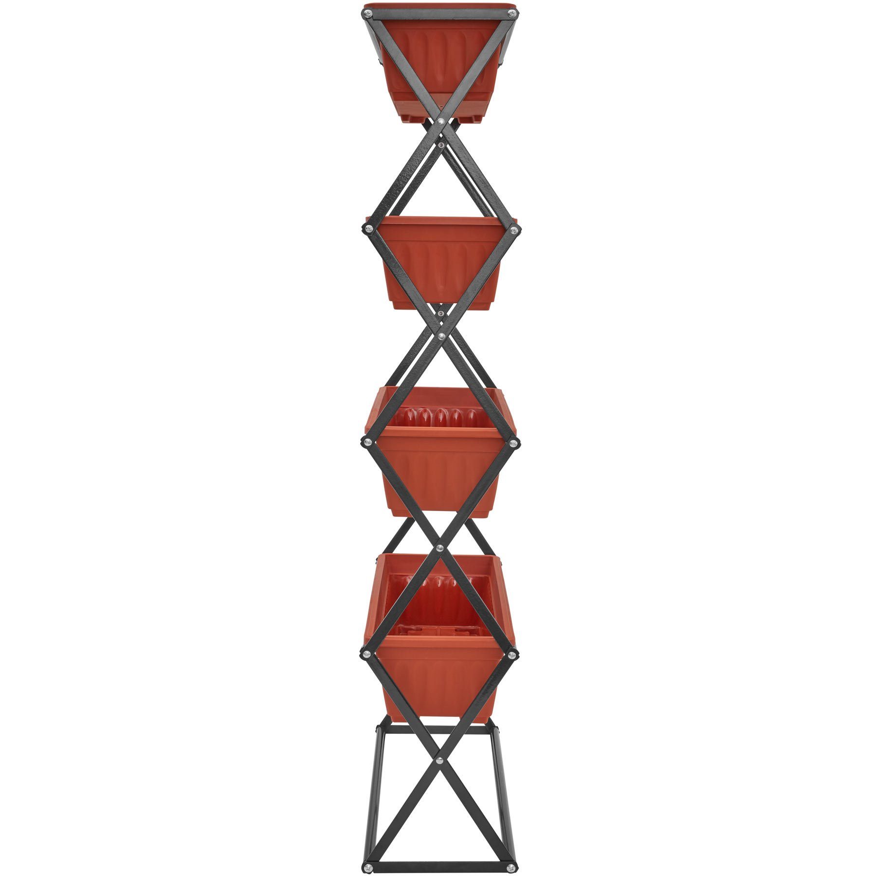 tectake Hochbeet Vertikalbeet mit 4 Kästen 52x21x127cm