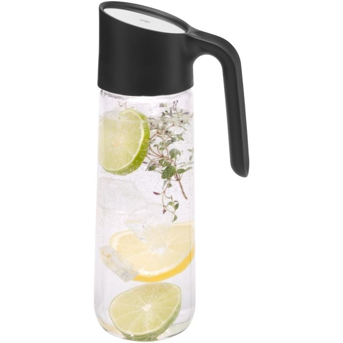 Nuro Wasserkaraffe mit Griff, 1 l, schwarz