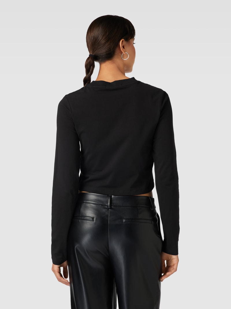 Cropped Longsleeve mit Motiv-Print Modell 'GALAXY PRINT' in black