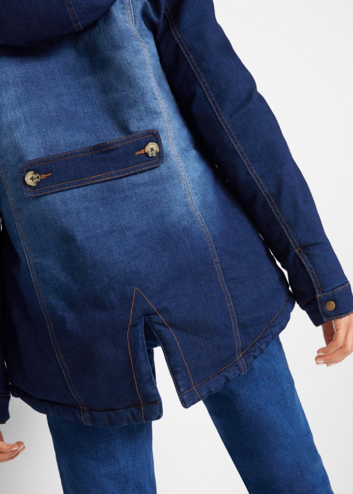 Jeansjacke mit recyceltem Polyester, wattiert