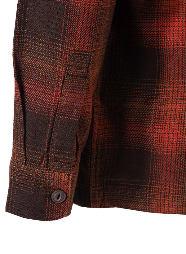 Lee, Kapuzenjacke, Baumwolle, espresso-orange kariert