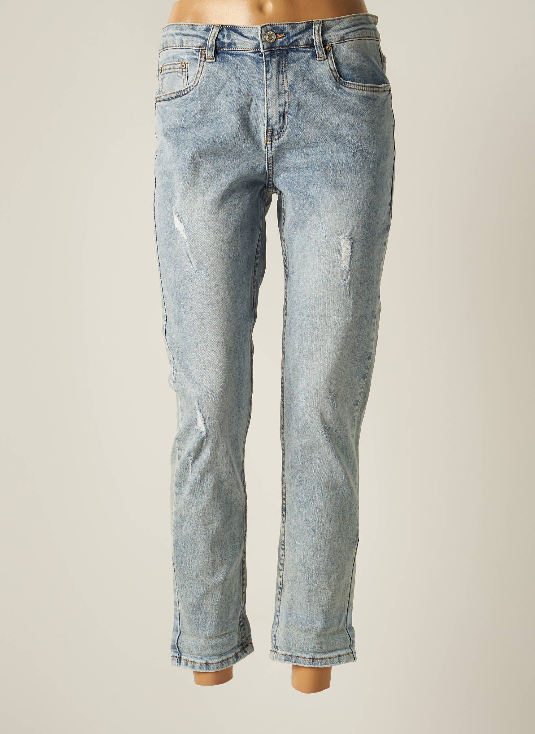 R Display Jeans Coupe Slim Femme couleur bleu