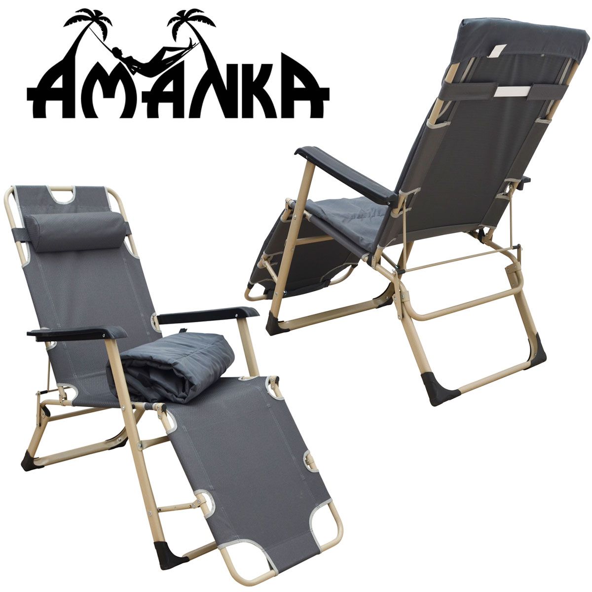 AMANKA 178 x 60 verstellbarer Relaxstuhl