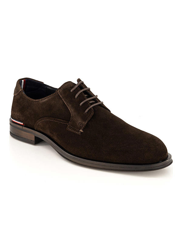 Tommy Hilfiger, Derby, Veloursleder, dunkelbraun