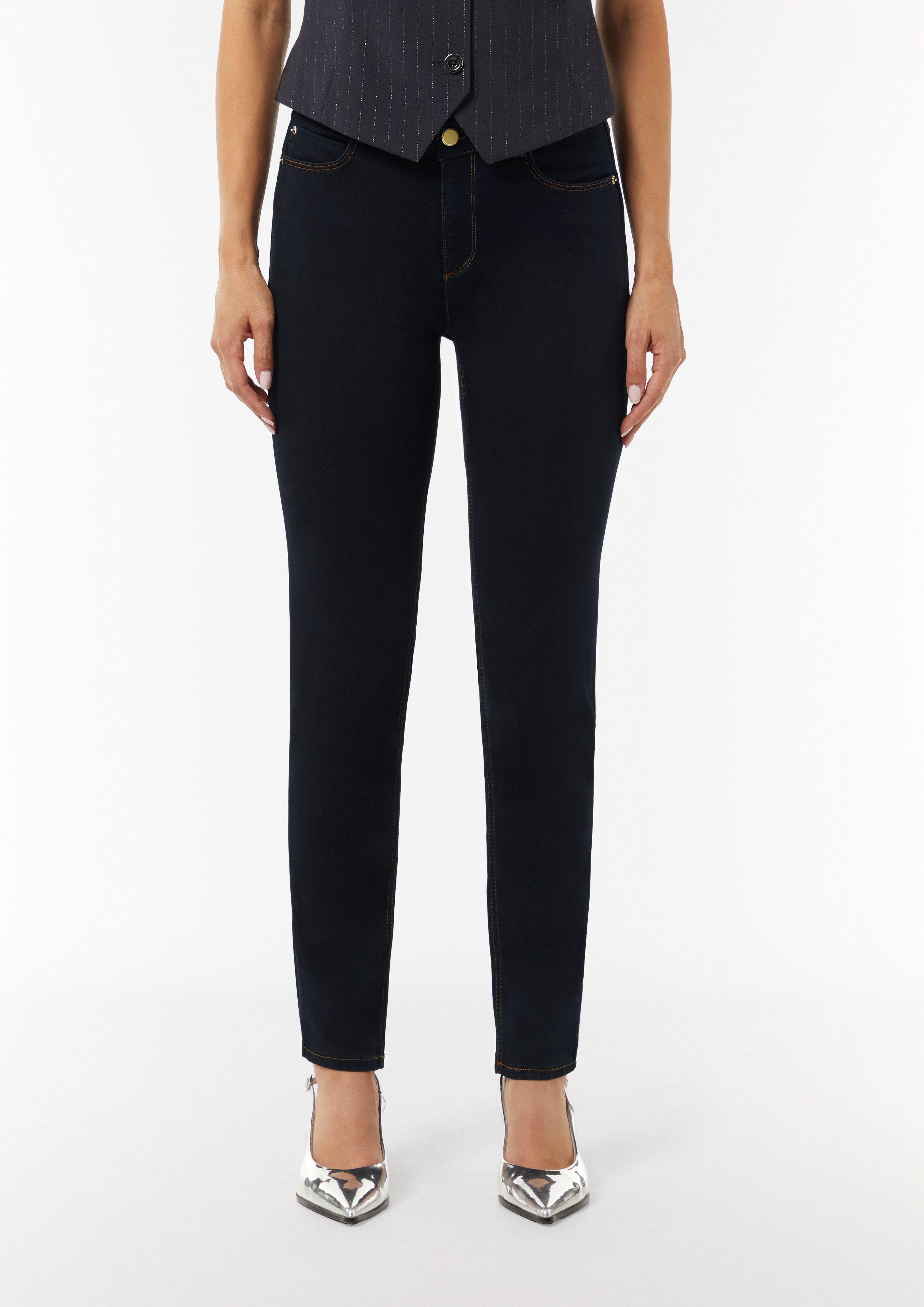 Slim-Leg-Jeans mit dunkler Waschung - navy