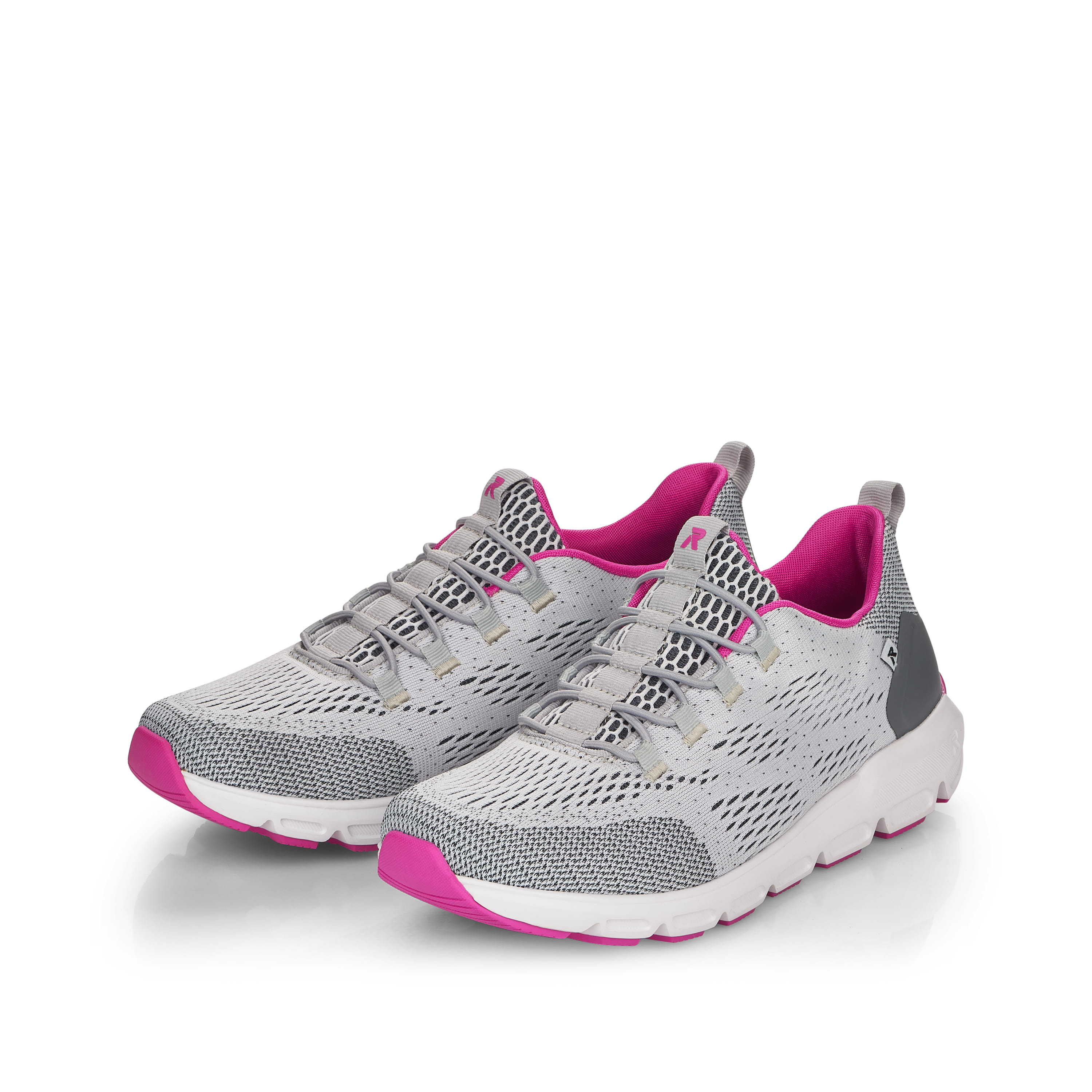 Rieker Damen Slipper silver grey