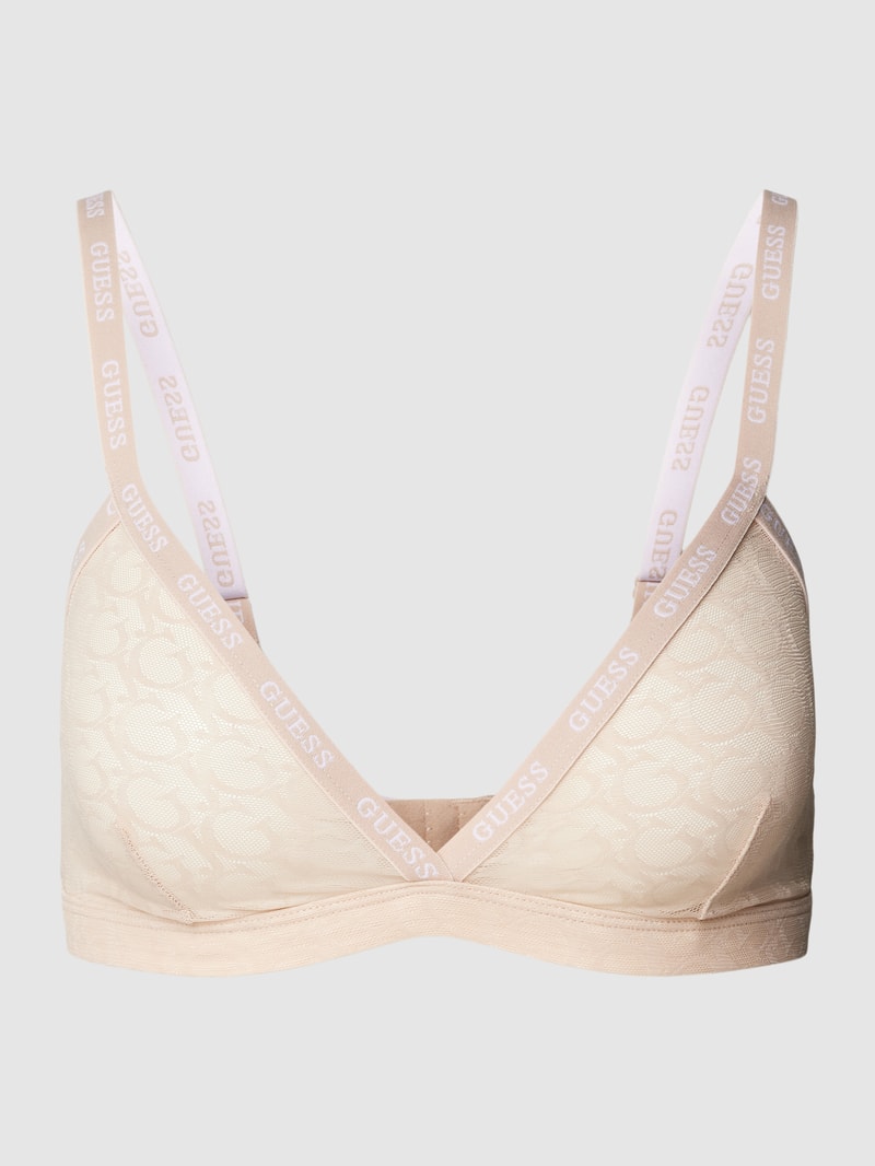 BH mit Logo-Muster Modell 'EDYTHA' in beige
