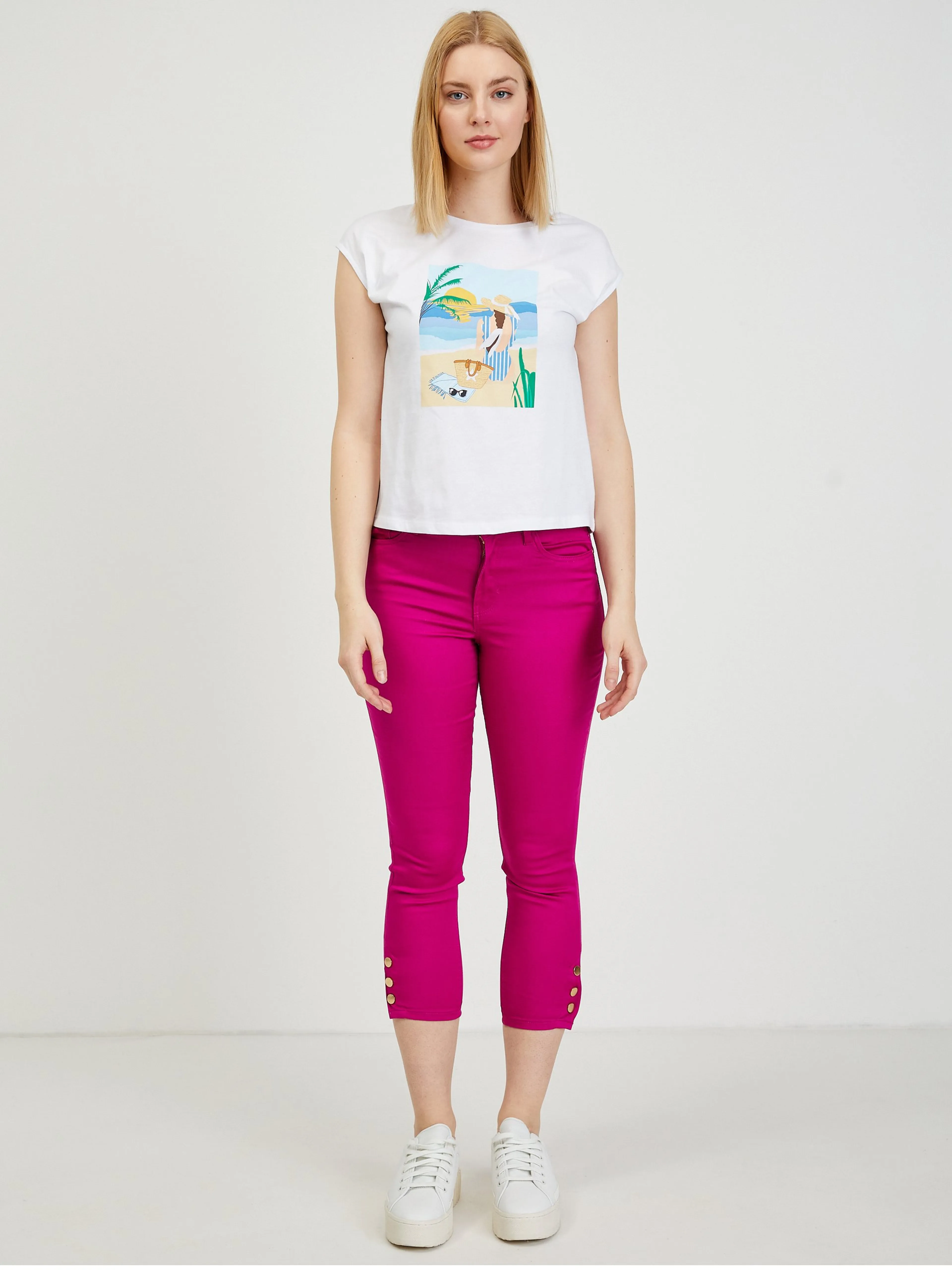 Weißes Damen T-shirt ORSAY