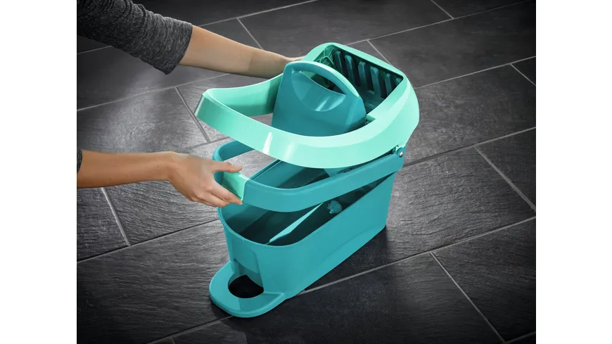 LEIFHEIT Wischtuchpresse PROFI XL mit Rollen Türkis/Grün