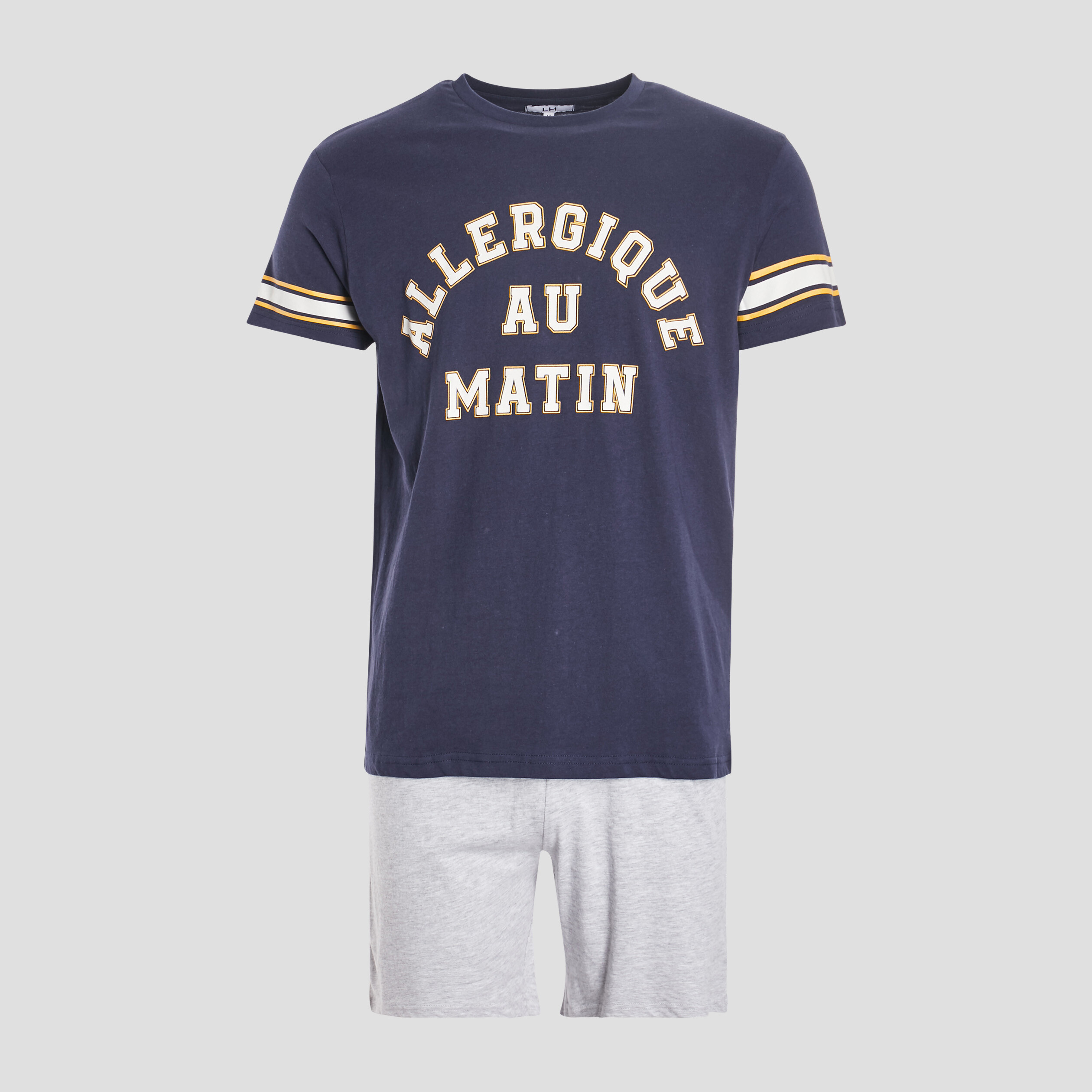 Ensemble pyjama 2 pièces bleu marine homme | La Halle