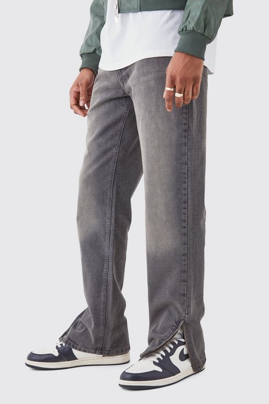 Tall lockere Jeans mit Reißverschluss-Saum