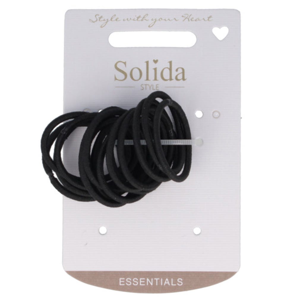 Solida Zopfhalter metallfrei mini schwarz