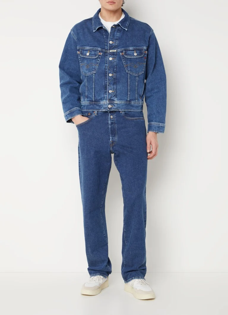 Jachetă Replay din denim cu buzunare la piept