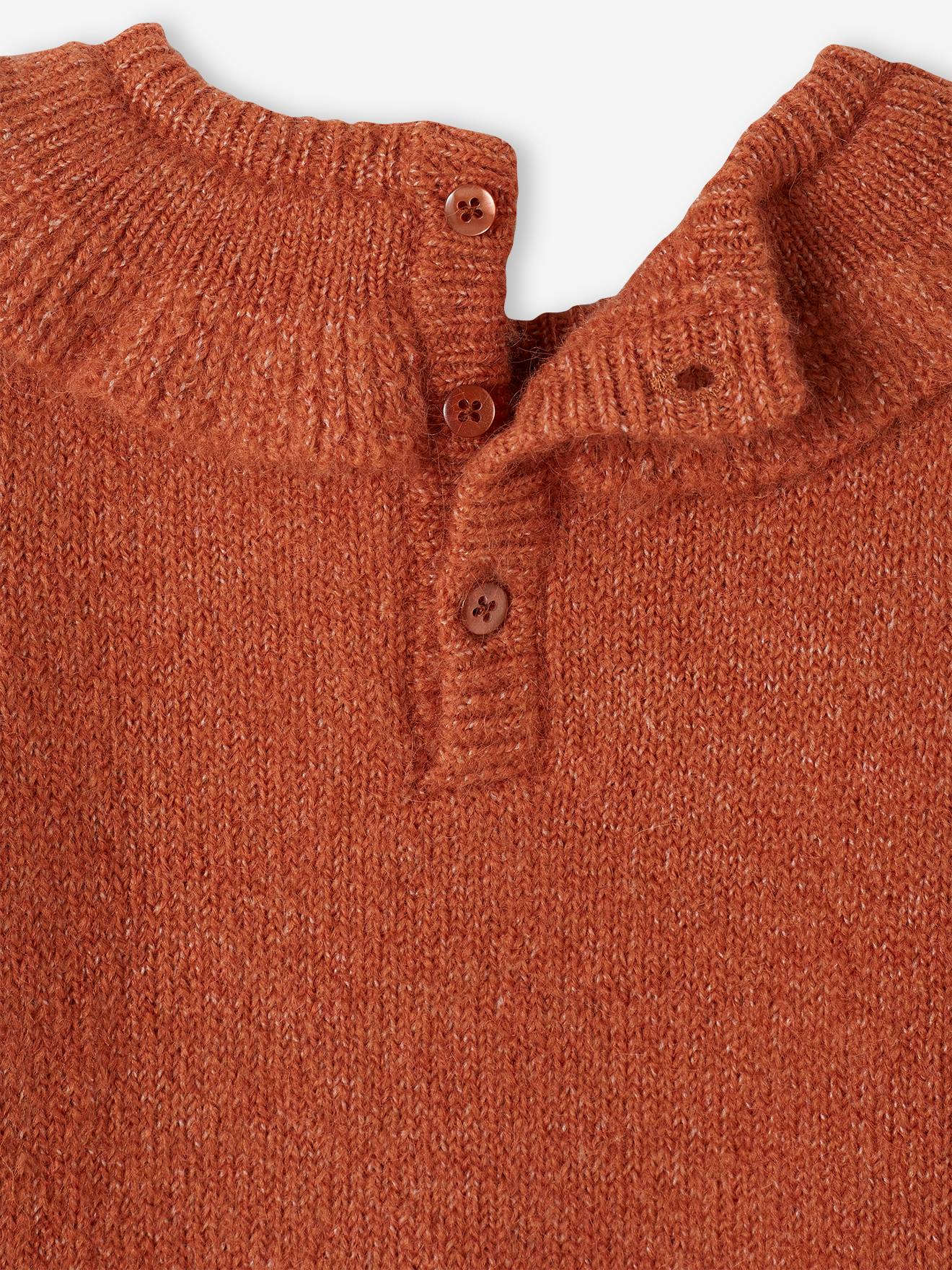 Pull losanges bébé rouille