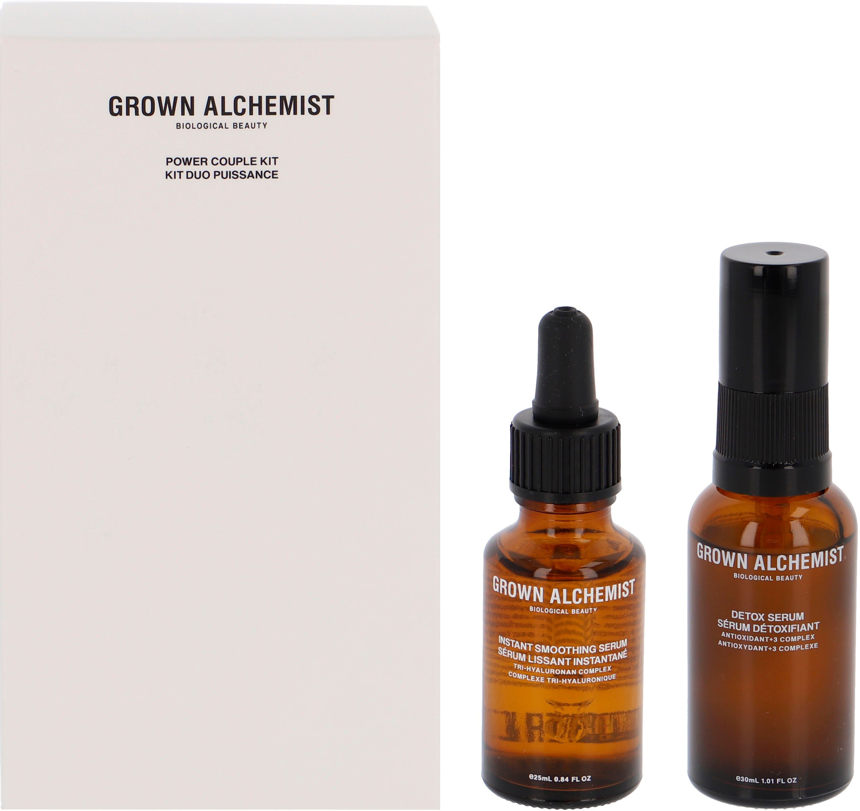 GROWN ALCHEMIST Gesichtspflege-Set Power Couple Kit, 2-tlg., Detox Serum 30 ml + Instant Smoothing Serum 25 ml