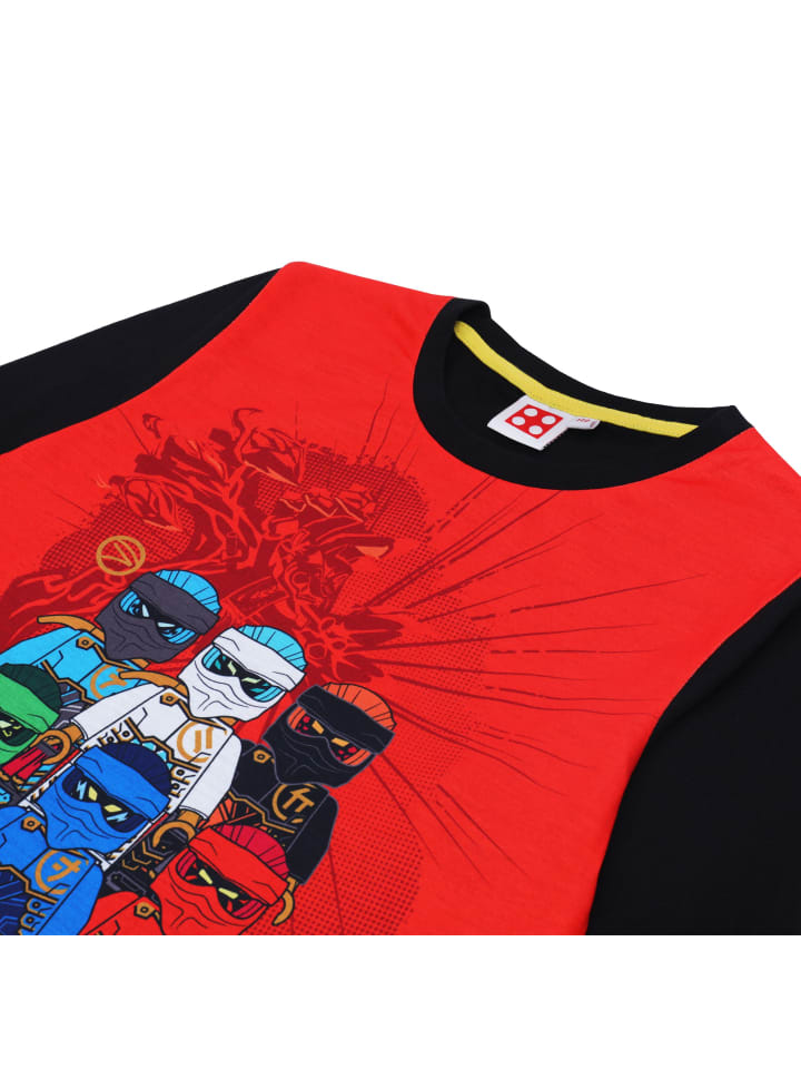LEGO LEGO Ninjago Jungen Schlafanzug Pyjama langarm in rot günstig kaufen